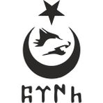 Sticker Atölyesi Göktürk Kurt Ay Yıldız Sticker - 15109 - Siyah - 50 x 29 cm