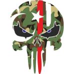 Sticker Atölyesi Kamuflaj Asker Punisher Ay Yıldız Türk Bayrak Kurukafa Sticker- 13072 - 10 x 7.5 cm - Renkli