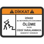 Sticker Atölyesi Motosikletime Dokunma Sticker - 14093 Renkli 10 x 7 cm