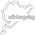 Sticker Atölyesi Nürburgring Sticker - 15122 - Beyaz - 19 x 20 cm
