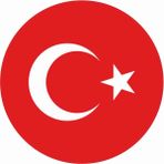 Sticker Atölyesi Türk Bayrağı Damla Sticker - 11030 - 8 x 8 cm - Kırmızı