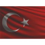 Sticker Atölyesi Türk Bayrak Sticker - 18096 - 15 x 11 cm - Beyaz - Kırmızı