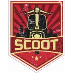 Sticker Atölyesi Vespa - Scooter Sticker - 14193 Renkli 6 x 4.5 cm