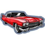 Sticker Atölyesi Vintage Car STICKER-15071 - Renkli - 15 x 8 cm