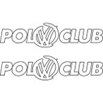 Sticker Atölyesi Volkswagen Polo Club Sticker - 15097 - Beyaz - 8 x 35 cm