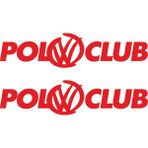 Sticker Atölyesi Volkswagen Polo Club Sticker - 15097 - Kırmızı - 3.5 x 15 cm