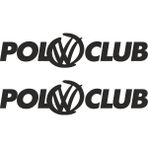 Sticker Atölyesi Volkswagen Polo Club Sticker - 15097 - Siyah - 5.8 x 25 cm