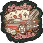 Sticker Atölyesi Zar-Poker-Vintage Car STICKER-20015 - Renkli - 10 x 10 cm