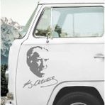 Sticker Dizayn Atatürk Silüeti ve Imza Sticker - Mustafa Kemal Atatürk Başbuğ Imza Sticker - Araba Oto Motosiklet Karavan Cam Sticker - 00391 - Gri - 60x50 Cm