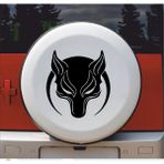 Sticker Dizayn Börü Sticker - Gökbörü Kurt Hilal Sticker - Araba Oto Cam Motosiklet Karavan Sticker - 00238 - Siyah - 25x23 Cm