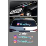 Sticker Dizayn Hologramlı Instagram Kullanıcı Adı (2 Adet) Sticker - Instagramm Sticker - Instagramm Logo Sticker - Kullanıcı Adı Etiket - Cam Sticker 00926 - 50 Cm - Çok Renkli