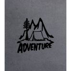 Sticker Dizayn Kamp Adventure Sticker - Araba Oto Motosiklet Karavan Sticker 02167 - 25x24 Cm - Siyah