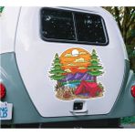 Sticker Dizayn Kamp, Off Road, 4x4, Doğa, Manzara, Adventure Sticker, Araba Karavan Pickup Arazi Suv 02180 - 100x92 Cm - Renkli