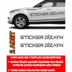 Sticker Dizayn Kişiye Özel Ad Soyad Sticker (2ADET) - Isim Soyisim Yazı Araba Oto Motosiklet Sticker 00122 - 15 Cm - Gri