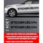 Sticker Dizayn Kişiye Özel Ad Soyad Sticker (2ADET) - Isim Soyisim Yazı Araba Oto Motosiklet Sticker 00122 - 25 Cm - Siyah