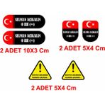 Sticker Dizayn Kişiye Özel Kan Grubu Sticker Seti - Araba Oto Motosiklet Karavan Cam Sticker -00320 - Renkli - Diğer