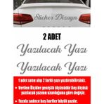 Sticker Dizayn Kişiye Özel Yazı - 2 Adet Isim Soyisim - Araba - Oto - Araç -Motosiklet - Karavan Sticker Etiket 00097 - 15 Cm - Gri