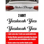 Sticker Dizayn Kişiye Özel Yazı - 2 Adet Isim Soyisim - Araba - Oto - Araç -Motosiklet - Karavan Sticker Etiket 00097 - 15 Cm - Siyah