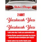 Sticker Dizayn Kişiye Özel Yazı - 2 Adet Isim Soyisim - Araba - Oto - Araç -Motosiklet - Karavan Sticker Etiket 00097 - 40 Cm - Kırmızı