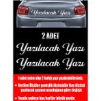 Sticker Dizayn Kişiye Özel Yazı - 2 Adet Isim Soyisim - Araba - Oto - Araç -Motosiklet - Karavan Sticker Etiket 00097 - 80 Cm - Krom