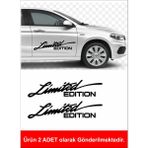 Sticker Dizayn Limited Edition (2 Adet ) Sticker - Araba Oto Motosiklet Karavan Sticker 00305 - 100x23 Cm - Siyah