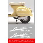 Sticker Dizayn Limited Edition (2 Adet ) Sticker - Araba Oto Motosiklet Karavan Sticker 00305 - 25x6 Cm - Beyaz