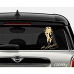 Sticker Dizayn Mustaf Kemal Atatürk Silüet - Atatürk Imza Sticker Araba Oto Motosiklet Karavan Araç Sticker Etiket 00565 - 15x11 Cm - Altın