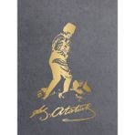 Sticker Dizayn Mustafa Kemal Atatürk Kocatepe Silüet Sticker - Araba Oto Motosiklet Karavan Sticker 00617 - 50x33 Cm - Altın