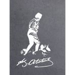 Sticker Dizayn Mustafa Kemal Atatürk Kocatepe Silüet Sticker - Araba Oto Motosiklet Karavan Sticker 00617 - 60x40 Cm - Beyaz