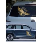 Sticker Dizayn Pusula Kartal Off Road Sticker, 4x4 Pickup Araba Oto Sticker 02521 - 25x25 Cm - Altın