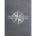 Sticker Dizayn Pusula ve Adventure Sticker - Araba Oto Karavan Motosiklet Cam Sticker - 00052 - Krom - 100x97 Cm