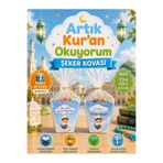 Sticker Ekspres Kur'an Okuyorum Şeker Kovası 10 Adet Özel Tasarım Hediyelik Kutu Hediye Paketi