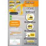 Sticker Ekspres Okul Etiketi İş Makinaları Kalem Defter Etiketi Özel İsim Yazılabilen Etiket 245 Adet