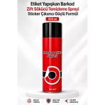 Sticker Etiket Yapışkan Barkod Zift Sökücü Temizleme Spreyi Sticker Çıkarıcı Güçlü Formül 500 Ml