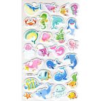 Sticker Eva Kabartmalı Stiker Çıkartma Defter Etiket (Xk010) 14X24 Cm - Sevimli Balıklar