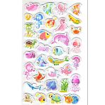 Sticker Eva Kabartmalı Stiker Çıkartma Defter Etiket (Xk012) 14X24 Cm - Tropik Renkli Balıklar