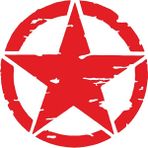 Sticker Fabrikası Askeri Yıldız Motosiklet Off Road Offroad U.s Army Sticker 00677 - 14 x 14 cm - Renkli