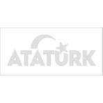 Sticker Fabrikası Atatürk Ay Yıldız Türk Bayrağı Sticker 00884 - Beyaz - 40 x 14 cm