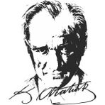 Sticker Fabrikası Atatürk Büyük Türk Başbuğ Sticker 00017 - Siyah - 12 x 14