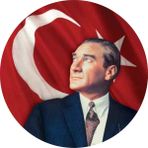 Sticker Fabrikası Atatürk Türk Bayrağı Türkiye Başbuğ Sticker 00629 - 18 x 18 cm - Renkli