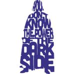 Sticker Fabrikası Darth Vader ,star Wars ,yıldız Savaşları Sticker 00746 - 21 x 10 cm - Mavi