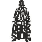 Sticker Fabrikası Darth Vader ,star Wars ,yıldız Savaşları Sticker 00746 - 21 x 10 cm - Siyah