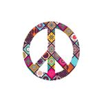 Sticker Fabrikası Desenli Peace Simge Logo 10x10 cm Duvar Stickerı