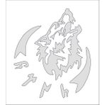 Sticker Fabrikası Göktürkçede Türk ve Kurt Eski Dilde Türk Yazısı Sticker 00758 - 28 x 24 cm - Renkli