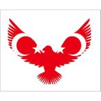 Sticker Fabrikası Güvercin Kuş Türk Bayrağı Ay Yıldız Sticker 00934 - Beyaz - Kırmızı - 14 x 11 cm