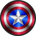 Sticker Fabrikası Kaptan America Kalkanı 9x9 cm Duvar Stickerı