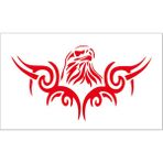 Sticker Fabrikası Kara Kartal Beşiktaş 1903 Şahin Sticker 00889 - 25 x 13,5 cm - Kırmızı