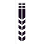 Sticker Fabrikası Motosiklet Çamurluk Şeridi Sticker 00931 - Siyah - 9 x 8 cm