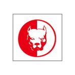 Sticker Fabrikası Pitbull Köpek Sticker 00998 - 18 x 17,5 cm - Kırmızı