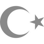 Sticker Fabrikası Türk Bayrağı Ay Yıldız 00323 - 30 x 22 cm - Gri